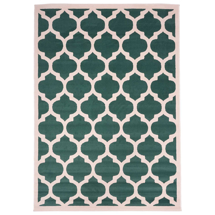 Canora Grey Nashville Tufted Green/White Rug Wayfair.co.uk